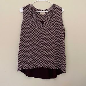 LOFT Geometric Purple Blouse